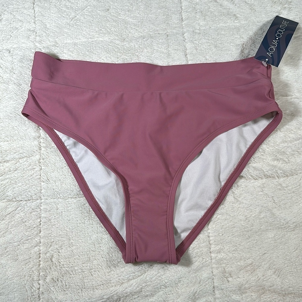 Aqua Couture Purple Swim Separate high waisted swim bottoms size Medium NWT